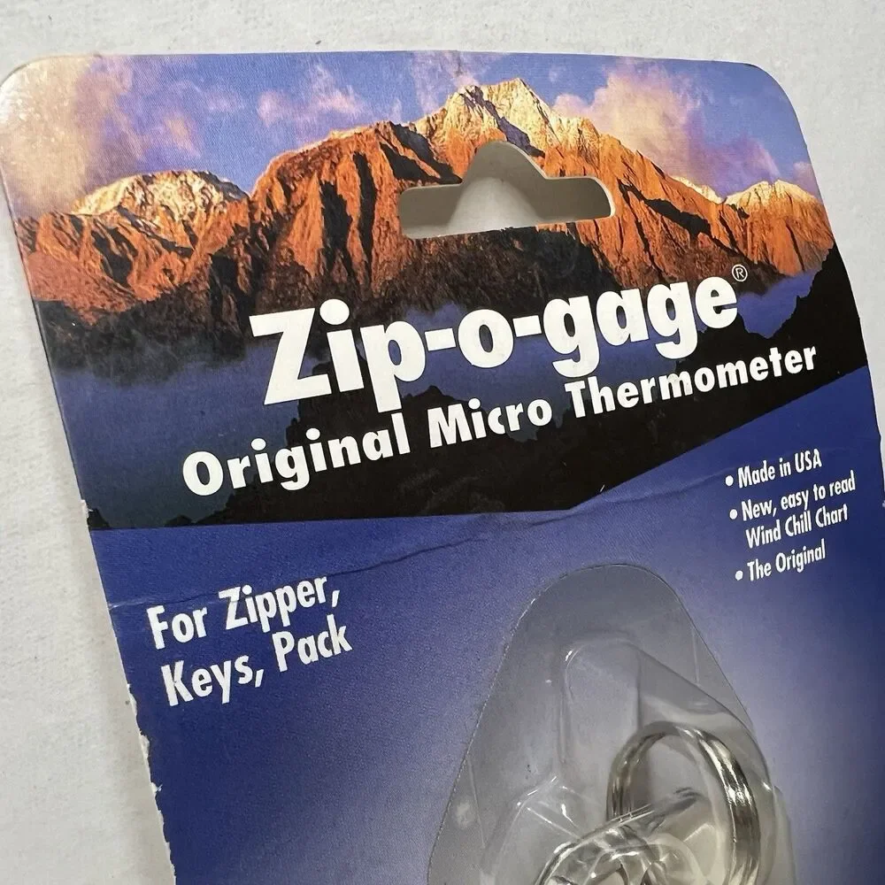 Vintage L.L. Bean Zip-O-Gage Micro Thermometer Collectors Key Chain LL Bean